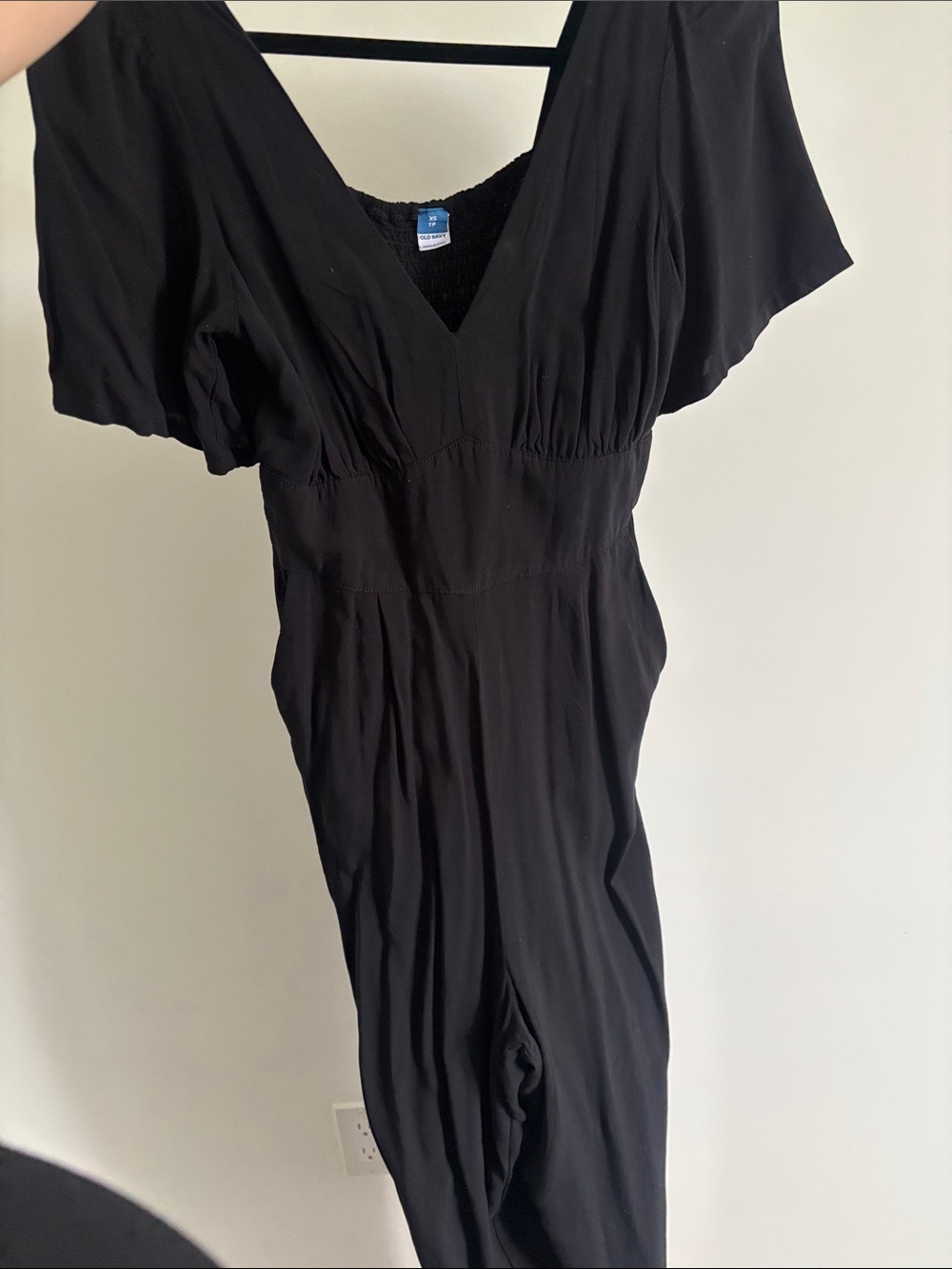 Black V-Neck Women's Jumpsuit - Classic Black